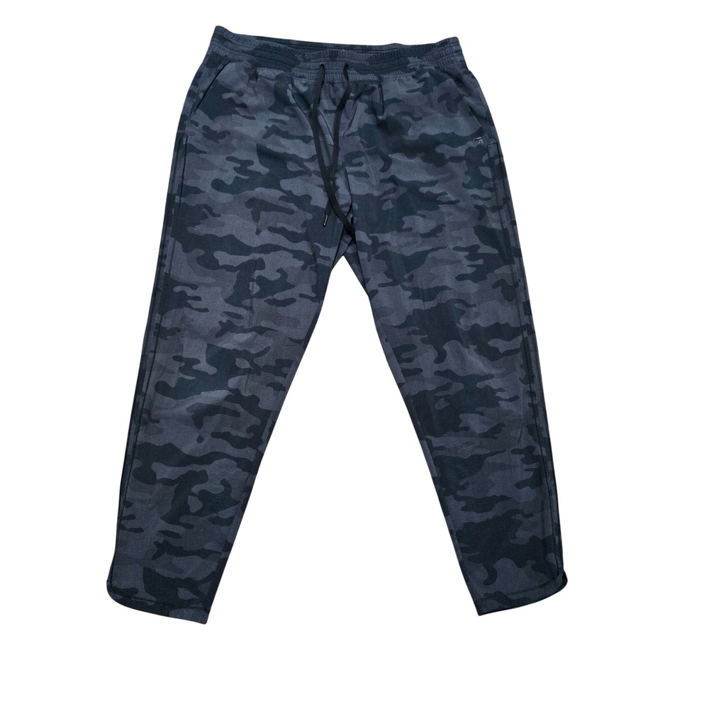 GapFit Camo Joggers Gray Black Drawstring Activewear Pants Large